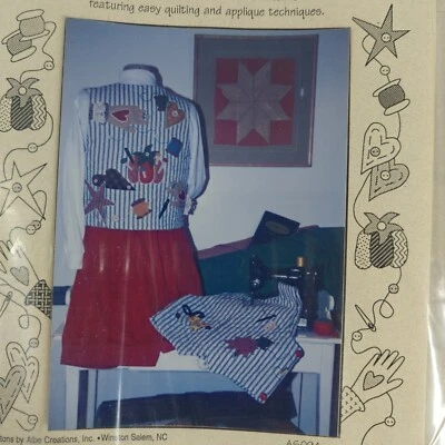 🧵 Vintage Quilted Vest Sewing Pattern - 'And Sew On' Folk Art 🌟 - Image 1 of 3