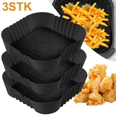 MARKENLOS 3Pcs Airfryer Zubehör Silikonform Für Heißluftfritteuse Silikoneinsatz Air Fryer