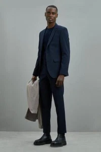 Burton Plus And Tall Skinny Navy Essential Jacket UK Size 50R BNWT NEW R2 - Picture 1 of 4