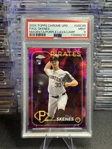 2024 TOPPS CHROME UPDATE MAGENTA/PURPLE LAVA LAMP PAUL SKENES RC 250/299 PSA 9 - Picture 1 of 2