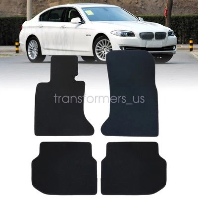 Alfombrillas delanteras y traseras de terciopelo negro para BMW F10 serie 5 2011-2016 Foto 1 de 4