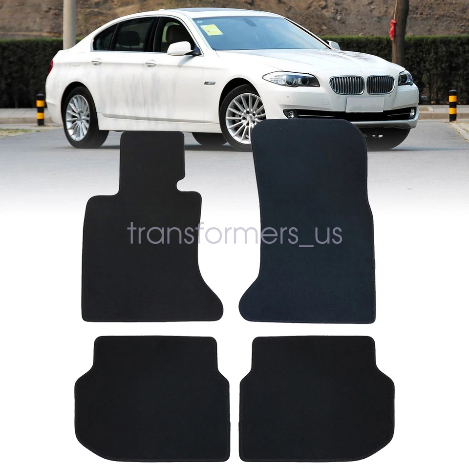 Alfombrillas delanteras y traseras de terciopelo negro para BMW F10 serie 5 2011-2016 Foto 1 de 4
