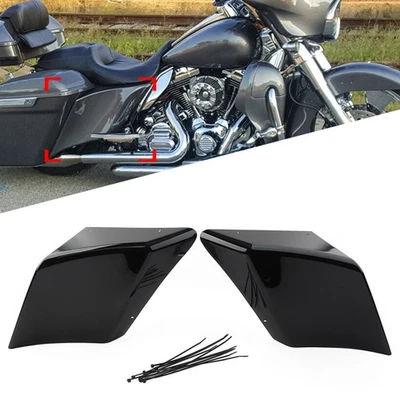 Vivid Black Stretched Extended Side Cover For Harley Road Electra Glide 1989-13 — 第 1/4 张图片