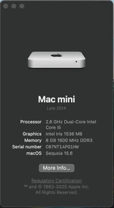Apple Mac mini (Late 2014) – i5 | 8GB RAM | 250GB SSD | macOS 15.6 Sequoia - Picture 1 of 3