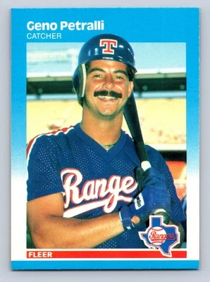 1987 Fleer #135 Geno Petralli Texas Rangers - NM/MT - Image 1 of 2