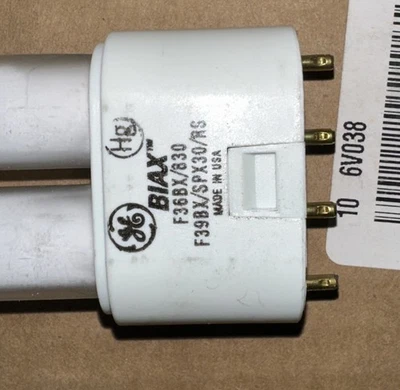 10pack F39BXSPX30RS - 4 Pin 2G11 Base - 3000 Kelvin39 Watt - CFL - GE 16538 - Image 1 of 4