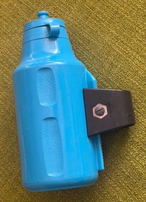 Jaula deslizable vintage años 80 RHODE GEAR EE. UU. azul portabotellas de agua A-1 ESTADO Foto 1 de 4