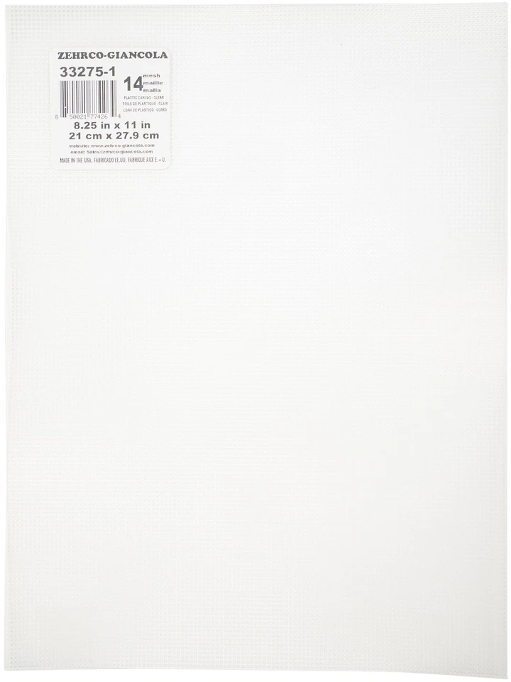 Darice 33275-1 Perforated Plastic Canvas 14 Count 8.5"X11"-Clear - Image 1 of 1
