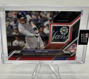 2024 Topps Now AARON JUDGE Game Used Base Relic 6/10!! RED 594E YANKEES - Picture 1 of 2
