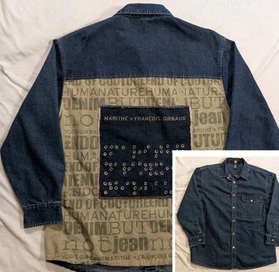 Marithe Francois Girbaud Chambray Shirt Jacket Denim Mens Size L Blue - Image 1 of 4