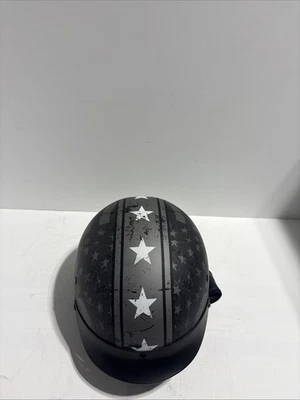 Meio capacete de motocicleta ILM com quebra-sol embutido, ponto, mal usado - Imagem 1 de 4