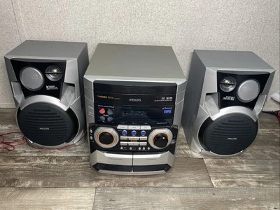 Philip FW M355/ 37 MP3-CD Mini Hifi Speaker  System 68410589 120V WORKS GREAT!!! - Image 1 of 4
