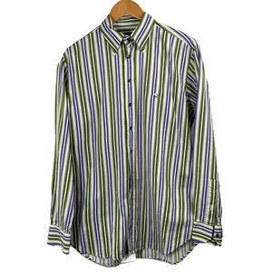 Etro Multicoloured Gradient Striped Cotton Long Sleeve Shirt M - Picture 1 of 8