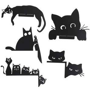 Metal Black Cat Wall Mount Decors Over Door Decor Cat Door Frame Topper Decor - Picture 1 of 46