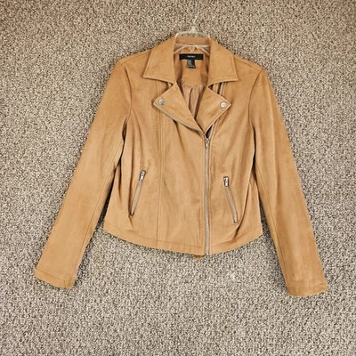 Chaqueta de moto Forever 21 para mujer mediana de cuero sintético bolsillos delanteros con cremallera Foto 1 de 4