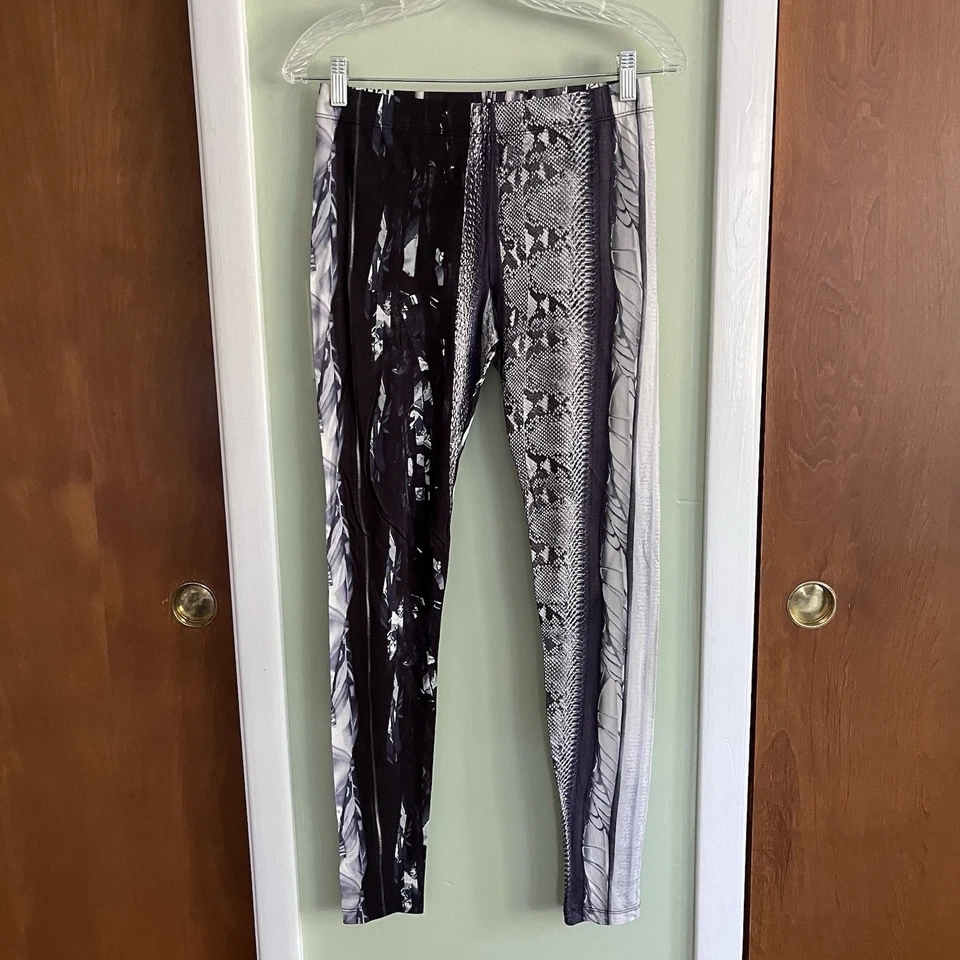 MM6 Maison Martin Margiela Paris Mujer’s M Leggings PIEL DE SERPIENTE BLANCA CARBÓN Foto 1 de 4