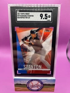 Giancarlo Stanton 2017 Topps Finest Red Refractor /5 SGC 9.5 - Picture 1 of 2