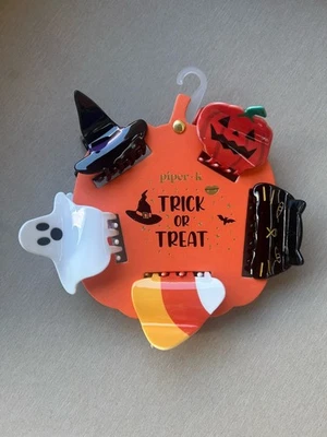 NEW piper k Halloween Hair Claw Clips Set of 5 - Image 1 of 3