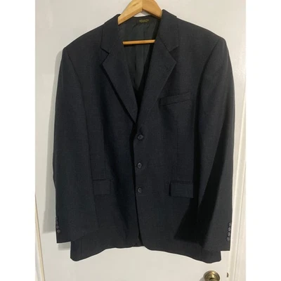 Gianfranco Ruffini Blazer Abrigo Deportivo Hombre 44L Azul Marino Espiga 100% Lana Italia Foto 1 de 4