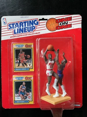 Alineación inicial uno a uno Michael Jordan vs. Isiah Thomas Kenner 1989 Foto 1 de 4