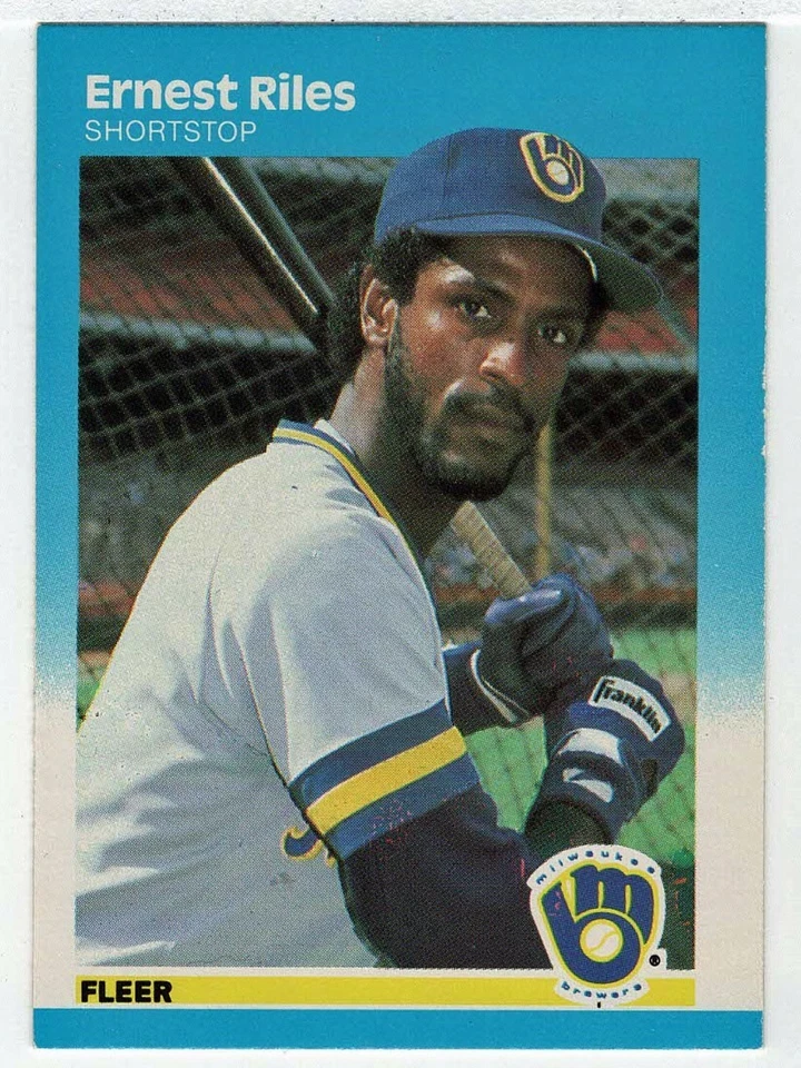 Ernest Riles - Milwaukee Brewers (MLB Baseball Card) 1987 Fleer # 355 - Mint - Image 1 of 1