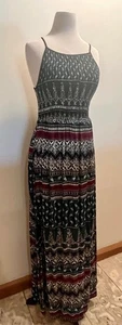 American Rag Cie Boho Maxi Dress Multi Color Sleeveless M - Picture 1 of 3