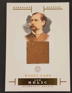 2023 Super Break Keepsake Edition Wyatt Earp Shoe / Hat Leather Quartz Gem Relic - Picture 1 of 13