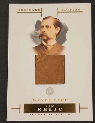 2023 Super Break Keepsake Edition Wyatt Earp Shoe / Hat Leather Quartz Gem Relic - Image 1 of 4