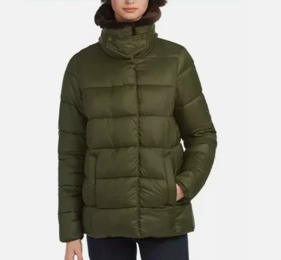 Barbour Women's Mullein Faux Fur Collar Quilted Coat MSRP $330 English Chic - Image 1 of 4