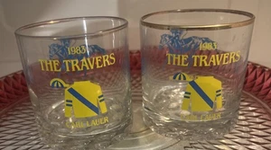 NYRA THE TRAVERS 1983 2 Gläser Tumbler PLAY FELLOW Carl Lauer Vintage - Bild 1 von 21