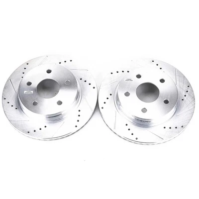 Par de rotores dianteiros com fenda perfurada PowerStop Evolution para Dodge Ram 1500 - Imagem 1 de 3