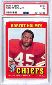 1971 Topps #254 Robert Holmes RC Rookie Kansas City Chiefs Football Car ID:46103 - Picture 1 of 2