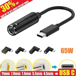 65W Laptop wall Supply Charger Converter Type C PD Power Charging Cable Adapter - Picture 1 of 22