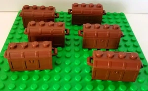 LEGO Minifigure Chest Treasure Lot of 6 Jewel Box Safe Trunk Mixed Color Set - Picture 1 of 1