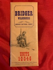 BRIDGER WILDERNESS Bridger National Forest Maps (3 Total) 1965 w/Envelope