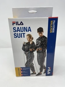 Fila Sauna Anzug passt Taille Größe L/XL 36" bis 44" Unisex Schwarz Neu - Bild 1 von 5