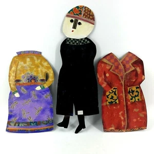 Modern Art Metal Cut Out Sculpture Decoupage Fashion "Paper Doll" Artist Signed - Picture 1 of 12
