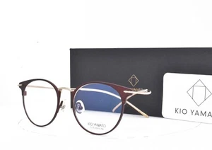 Kio Yamato Eyeglasses Burgundy Red TITANIUM Panto Flexible Temples 48mm 499U 04 - Picture 1 of 4