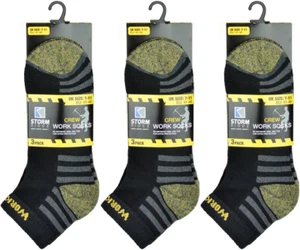 Mens Heavy Duty Cotton Blend Fully Cushioned Trainer Work Socks (lot) UK 6-11 - Picture 1 of 2