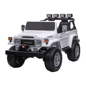 Licensed Toyota FJ-40 Kids Ride On Electric Toy Car 80W - White - Picture 1 of 10