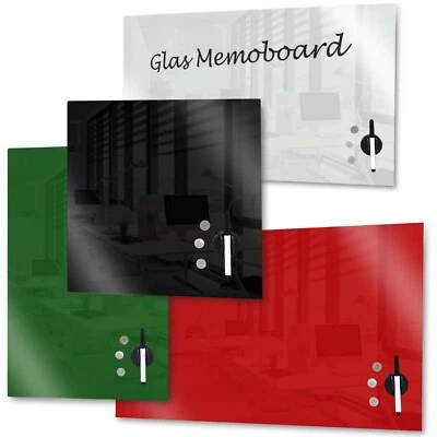 Glas Memoboard Magnettafel Glastafel Glasboard Whiteboard Wandtafel Magnet-Board - Bild 1 von 4