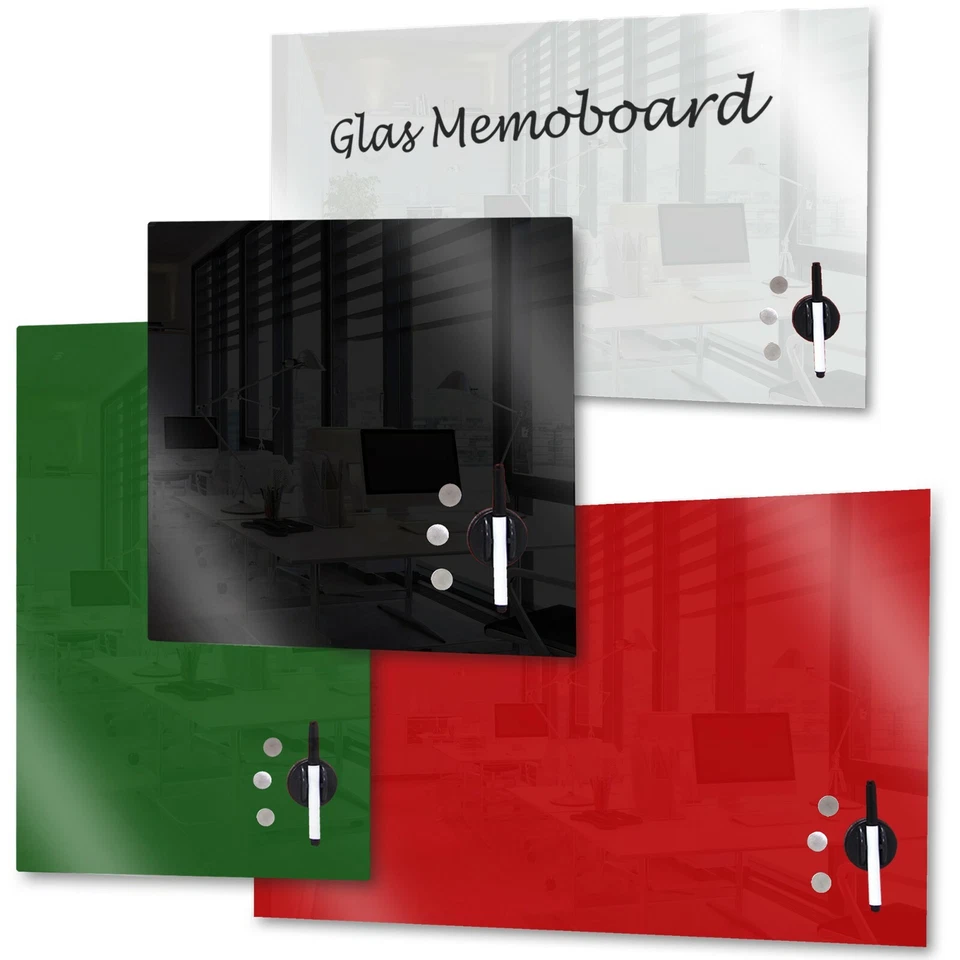 Glas Memoboard Magnettafel Glastafel Glasboard Whiteboard Wandtafel Magnet-Board - Bild 1 von 4