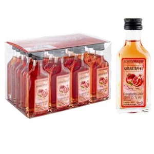 Krugmann 20 x Granatapfel Likör mini Glas Flasche 15 % Vol. á 20 ml Shot Kurzer - Bild 1 von 3