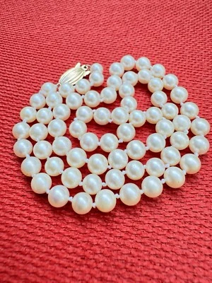 Blue Lagoon by Mikimoto 5mm Akoya Cultured Pearl Necklace w/ 14k Clasp 17" - image 1 of 4