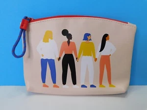 IPSY Glam Bag Makeup Case Cream Beige w/ 4 Women March 2021 Stronger Together - Picture 1 of 11