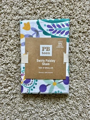 NWT Pottery Barn PB Teen Swirly Paisley Standard Sham - Image 1 of 2