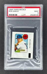 1969 Topps Decals #37 Ron Santo (Chicago Cubs) PSA 9 MINT HOF! - Picture 1 of 2