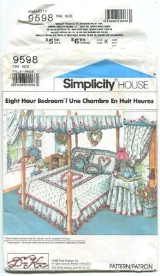 SIMPLICITY 9598 DAISY KINGDOM 8-HOUR BEDROOM CUSTOM SIZE UNCUT 1990 - Image 1 of 3
