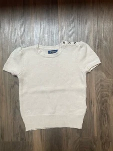 Polo Ralph Lauren Girls Cashmere Wool Blend Short Sleeve Sweater 6 - Picture 1 of 6