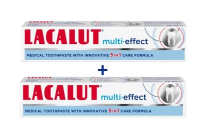 2 X LACALUT MULTI-EFFECT For Sensitive Gums TOOTHPASTE WITH 5-IN-1 FORMULA x 2